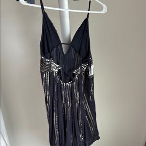 Black and Gold Sequin Dress